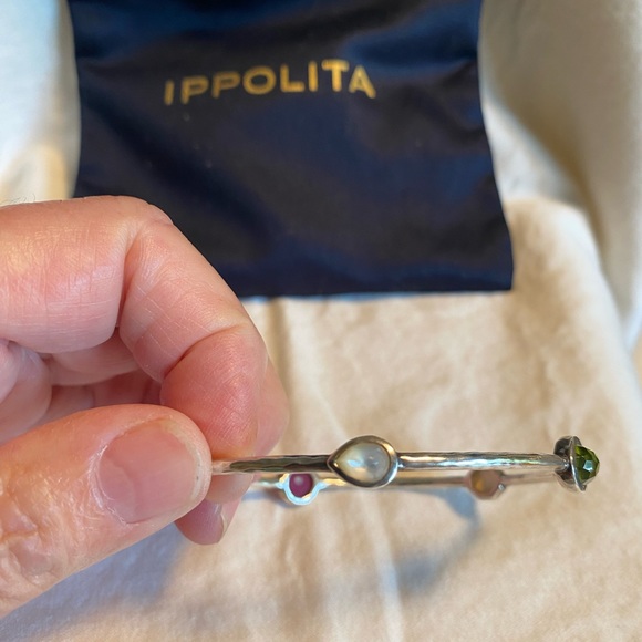 Authentic Ippolita five station sterling silver bangle - Picture 4 of 6